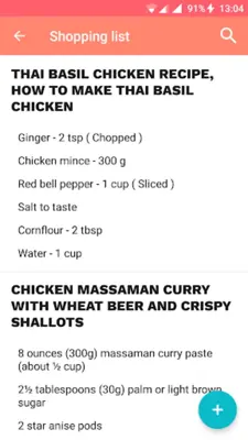 Thai recipes android App screenshot 7